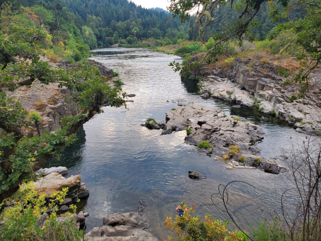 Colliding Rivers on Highway 138, where the Little River meets the North Umpqua River